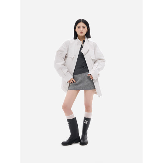 HONORE Gu Yue Private Service strongly promotes hard shell micro-waterproof functional retro style three-dimensional practical jacket