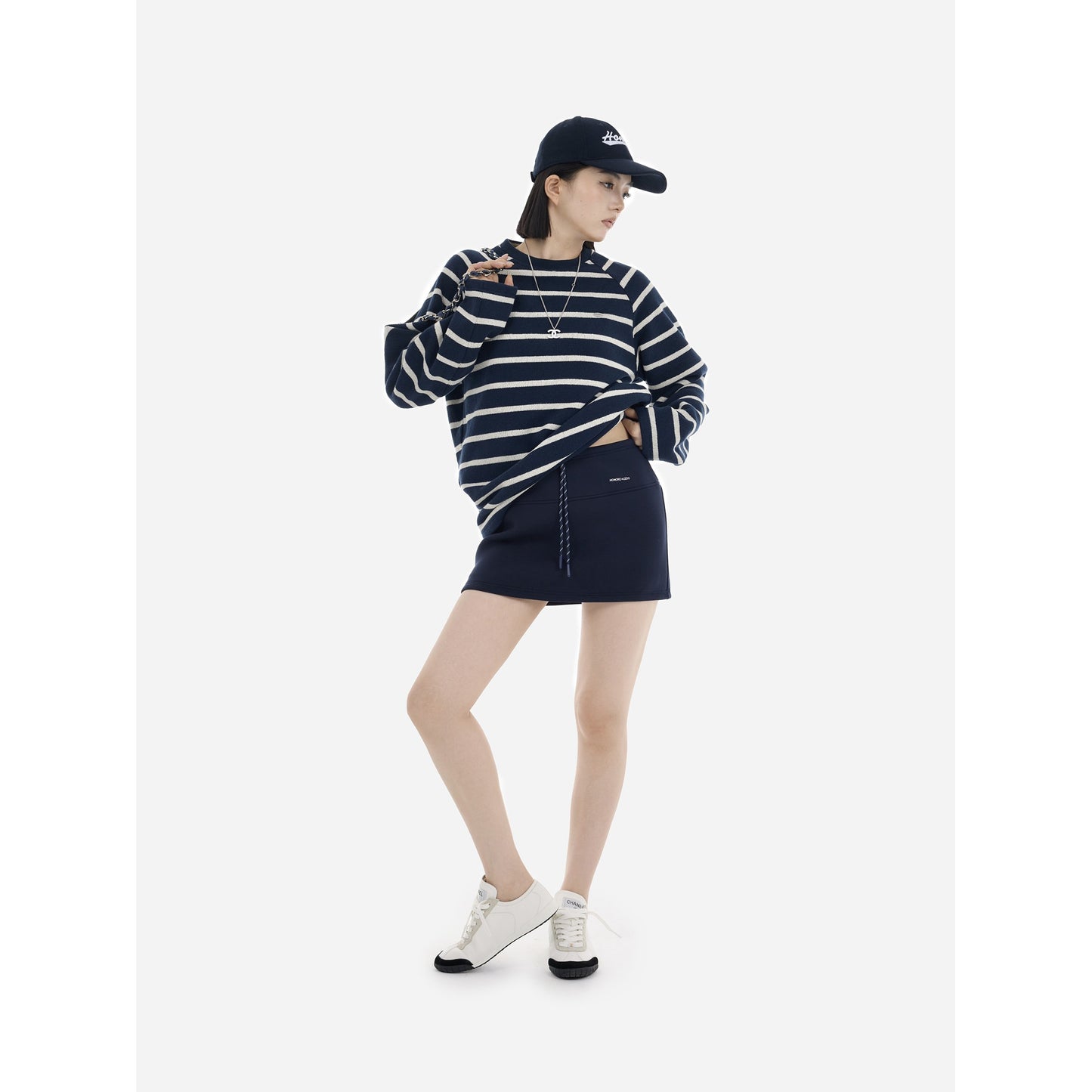 HONORE Gu Yue intellectual m*u style sandwich jacket and skirt sports suit