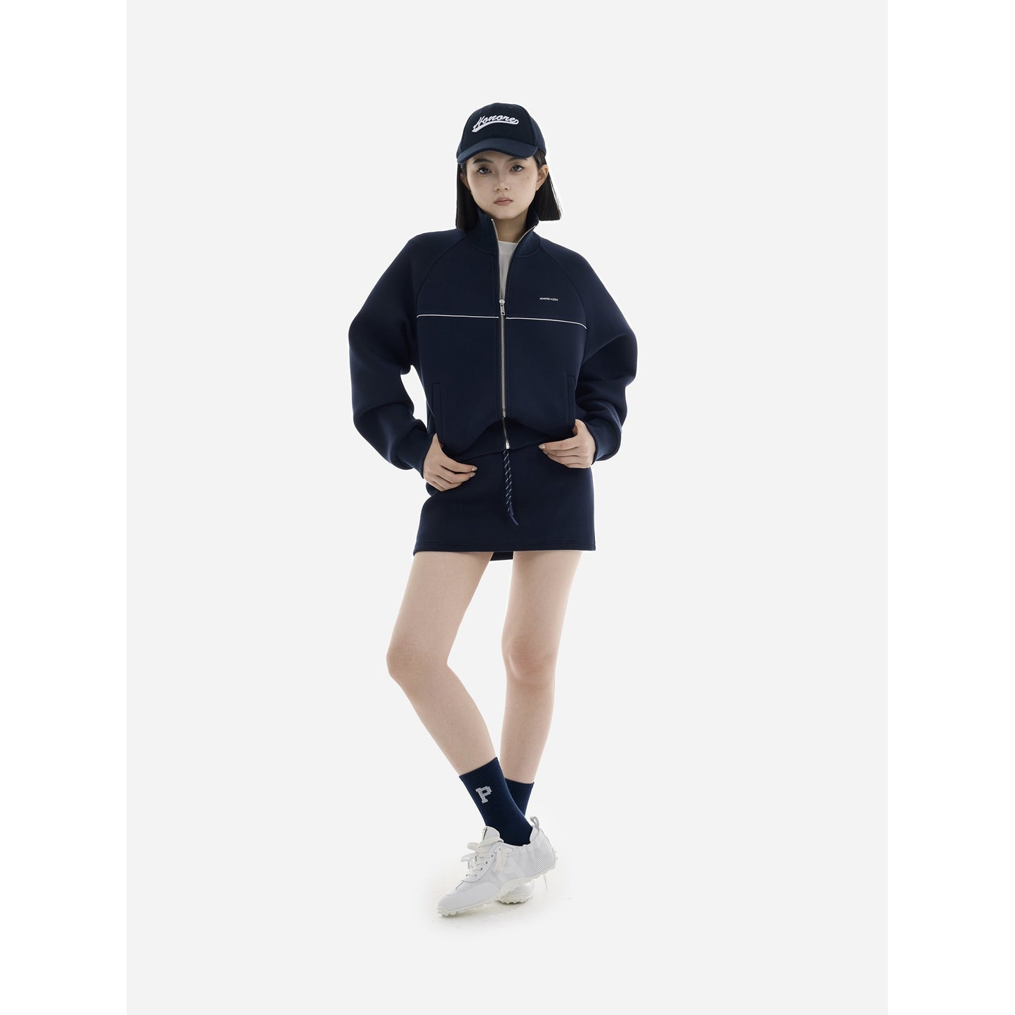 HONORE Gu Yue intellectual m*u style sandwich jacket and skirt sports suit