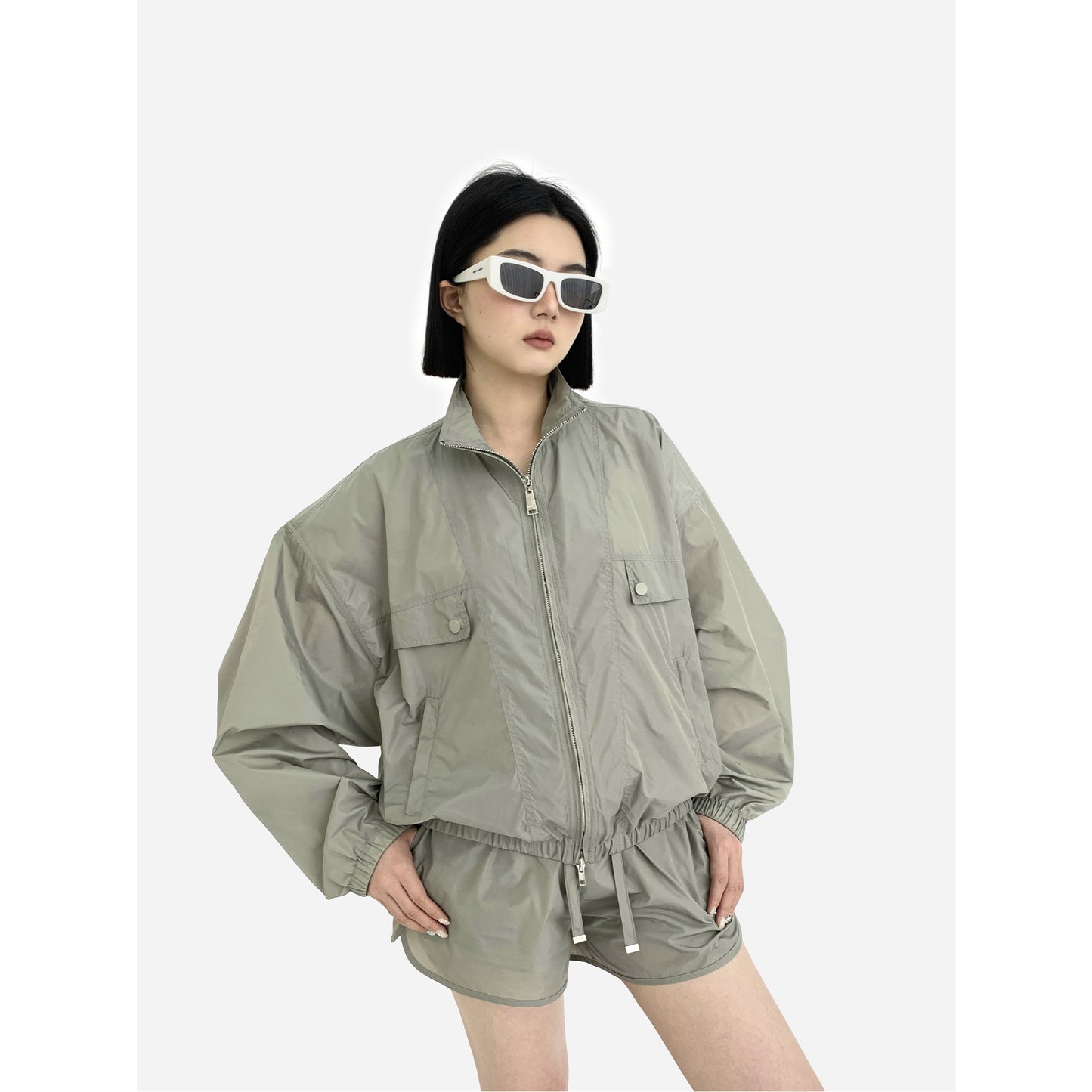 HONORE Gu Yue outdoor wear formula functional sunscreen nylon workwear ultra-thin jacket shorts suit