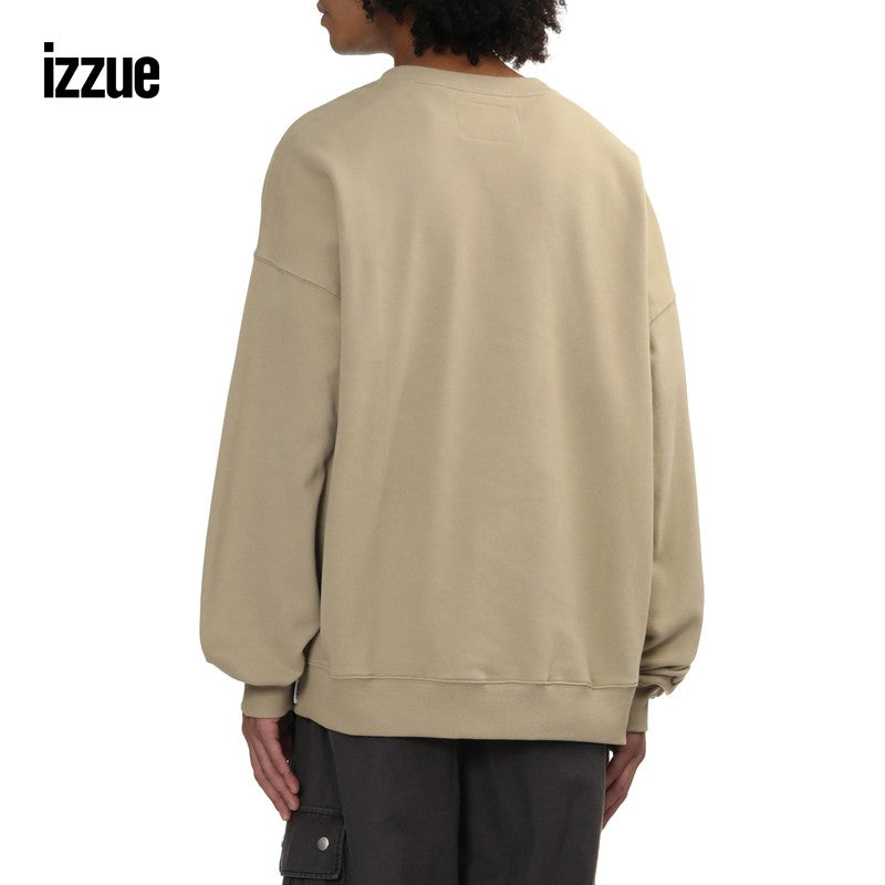 izzueNHIZ men's round neck sweatshirt 04 winter new simple basic pullover 48F4N