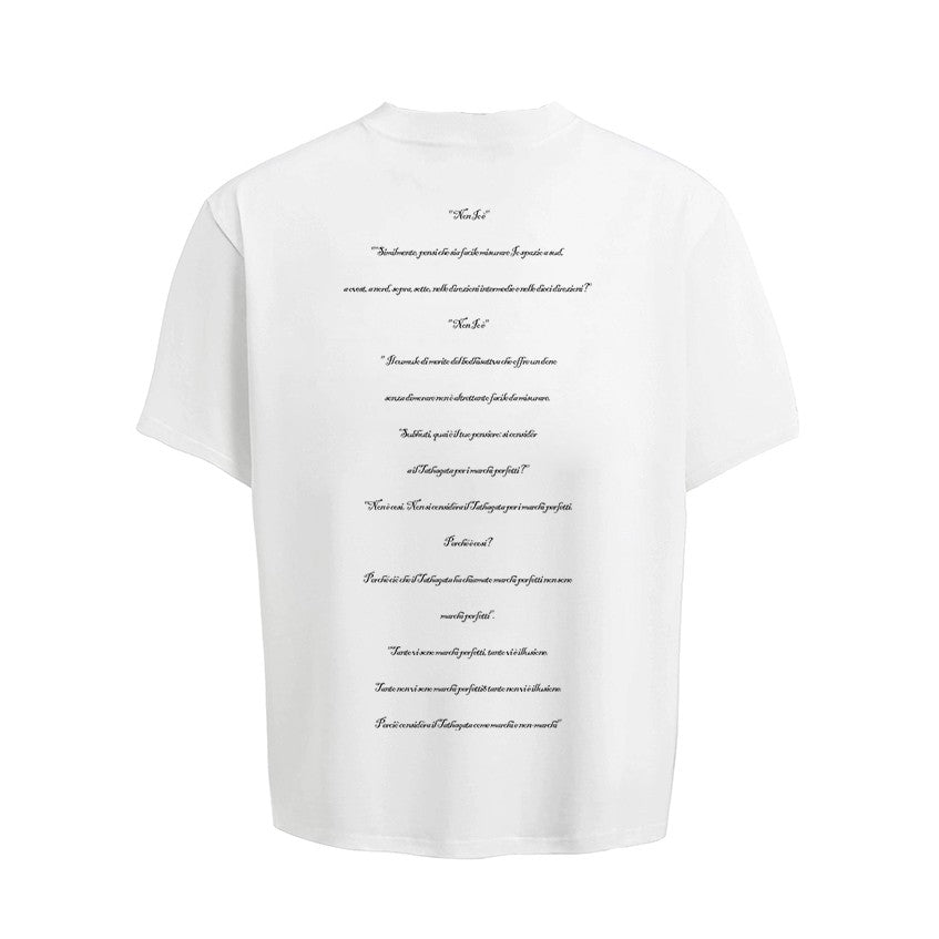 XEQUATION Summer Temple Road Printed Direct Injection High-density Sea Island Cotton Heavy Creative Round Neck Short Sleeve T-shirt