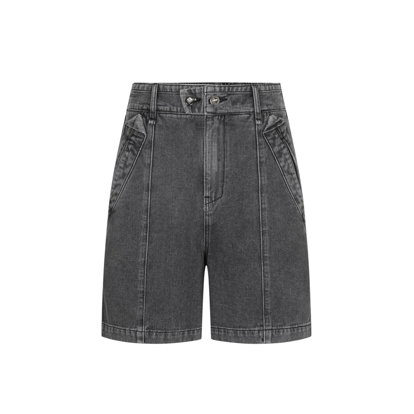 TIWILLTANG Qishilu &quot;Phantom Buddha Island&quot; folded washed denim shorts loose straight shorts