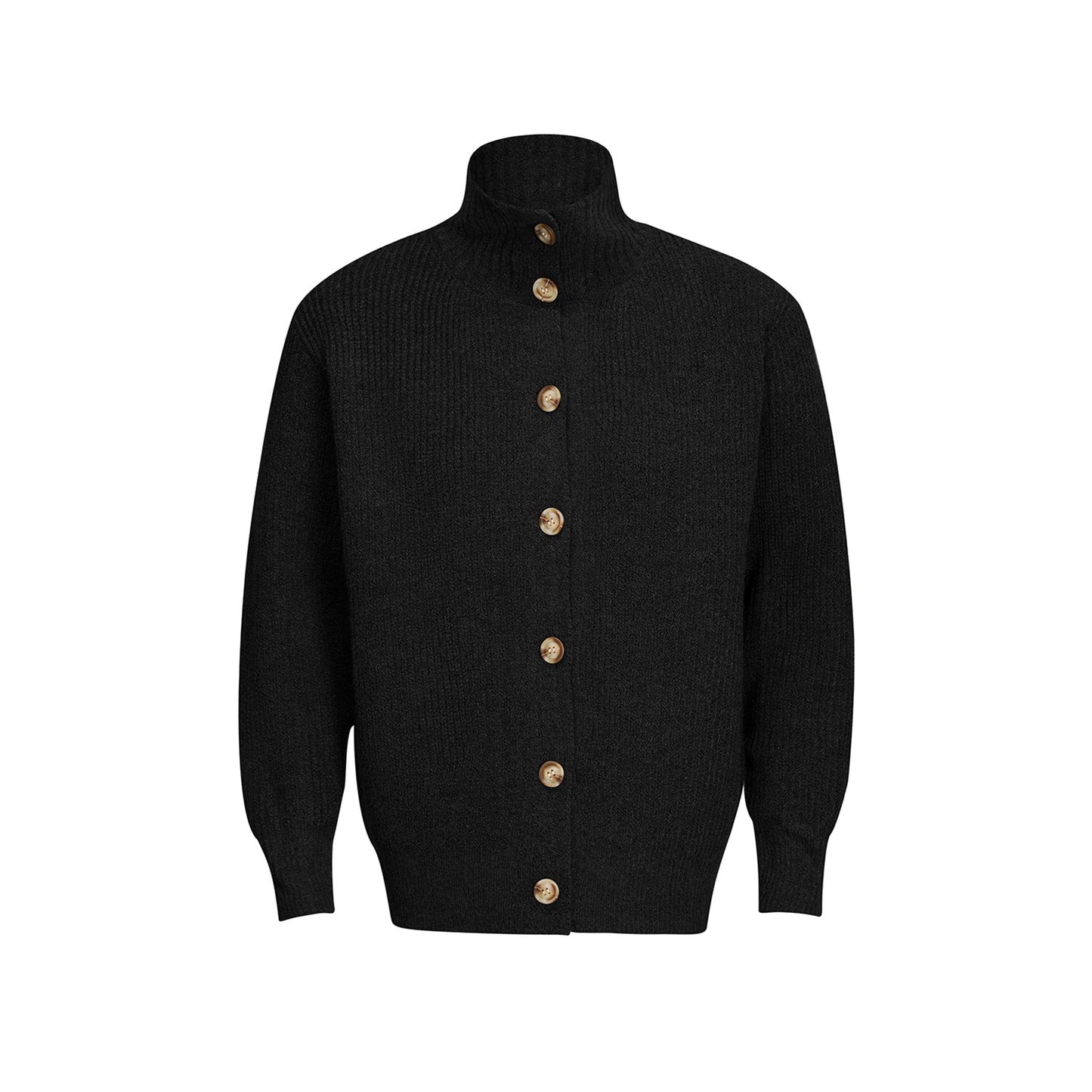 MT99 new French all-match high collar button knitted sweater lazy autumn and winter jacket warm boys