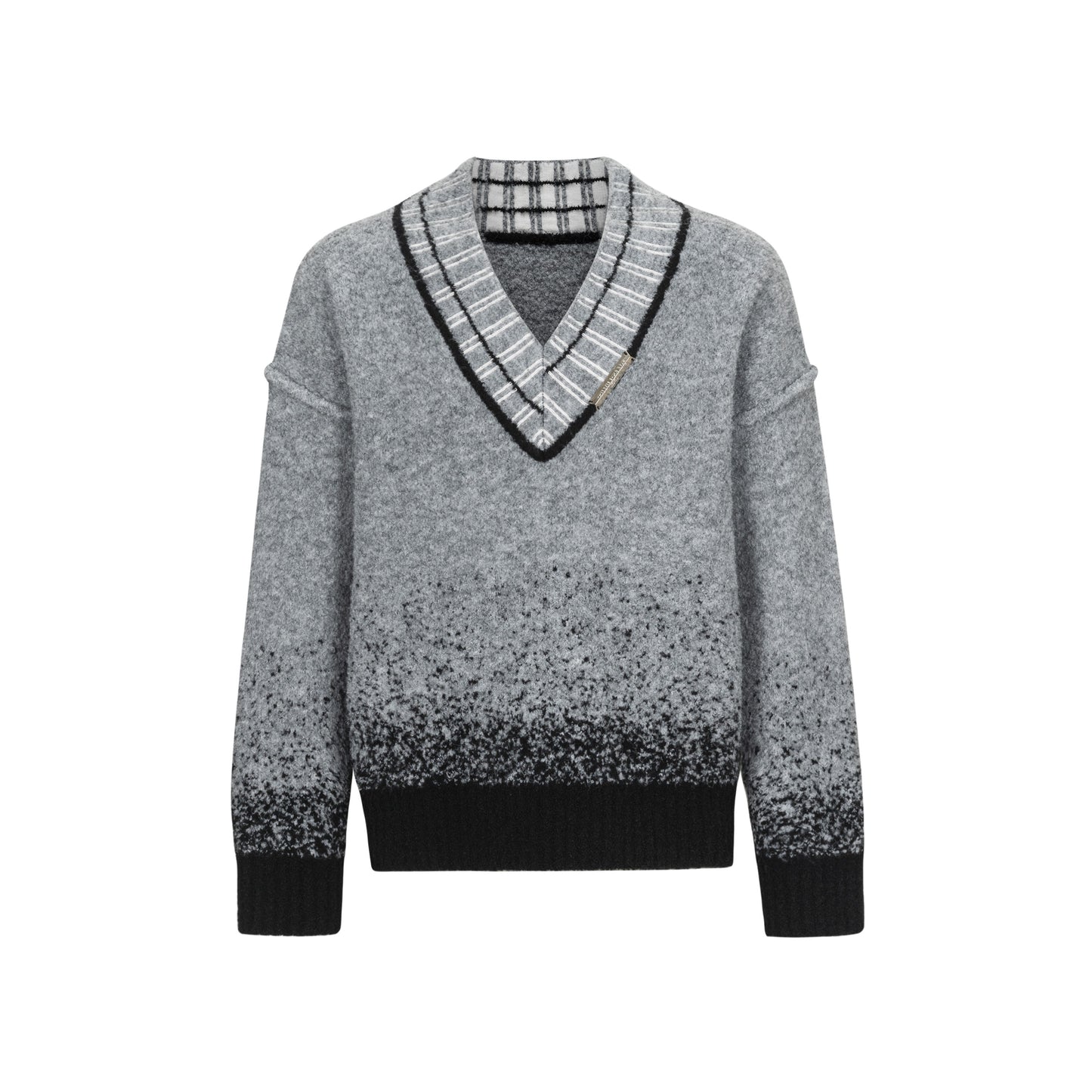 Tiwilltang Qi Shi Lu \"Xinglu Cloud Twilight\" Wei Zheming, the same heavy wool knitting V -neck sweater