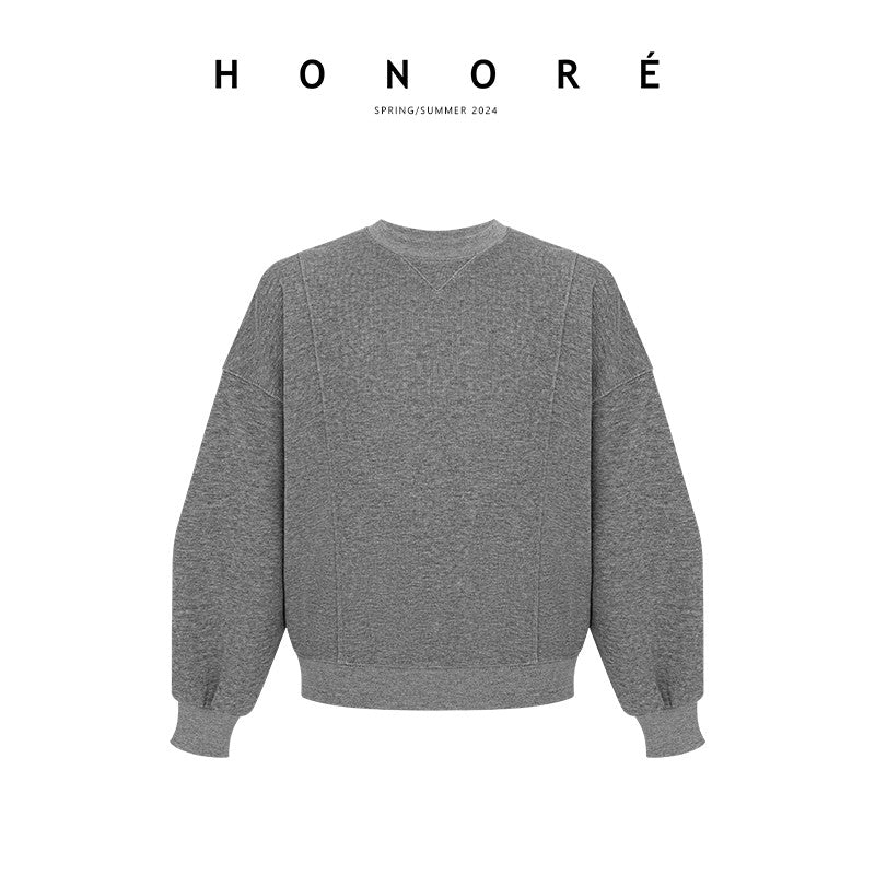 HONORE Gu Yue homme fashionable girl original oversize slim knitted lazy wear three-piece suit