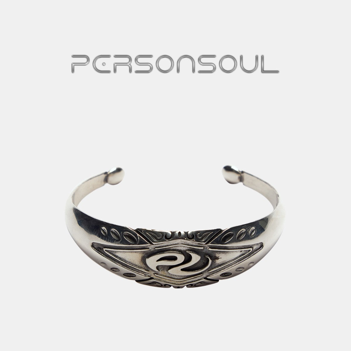 PERSONSOUL* Yuan Symbol Silver Bracelet 95 Silver Open Bracelet