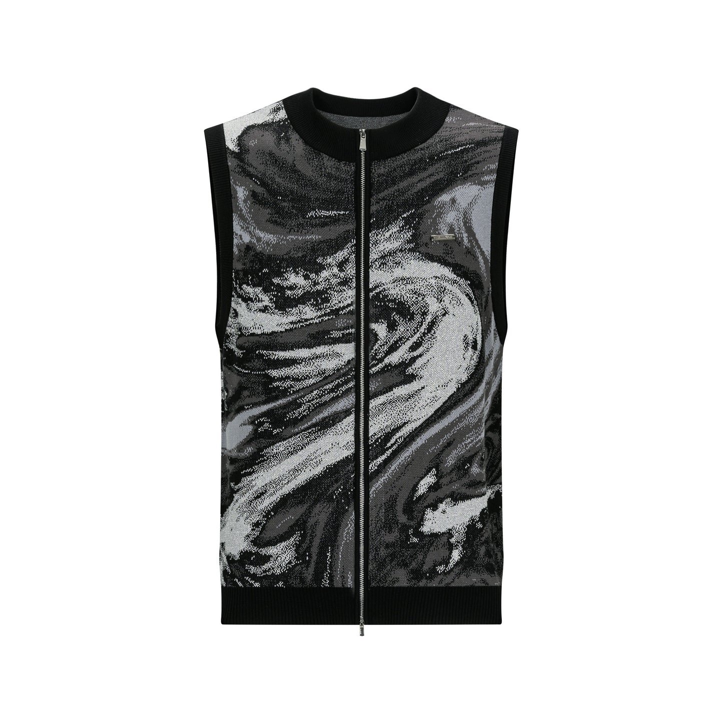 TIWILLTANG Qi Shi Lu &quot;Starry Shadow&quot; star pattern jacquard vest zipper sleeveless top men