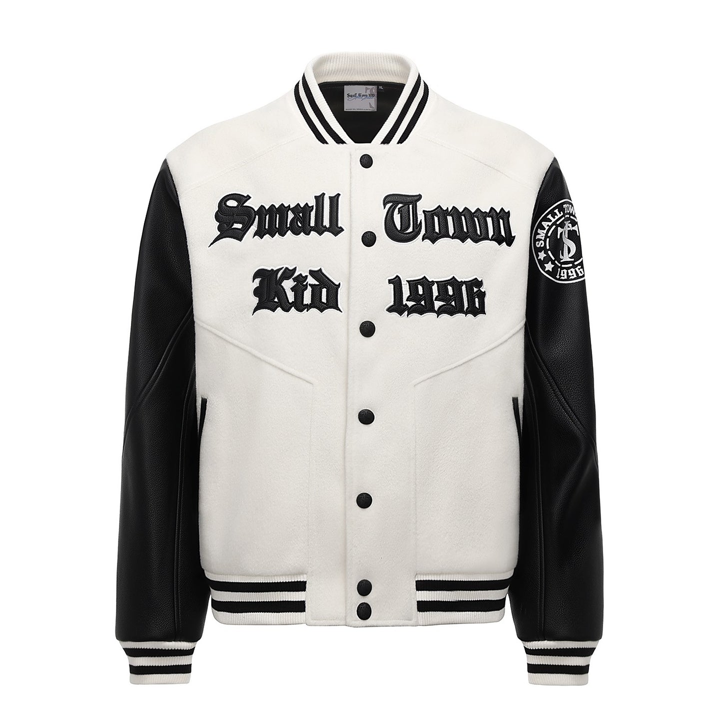 STK SmallTownKid Small Town Deconstructed Baseball Jacket Outerwear American Retro Casual Street Country Trend