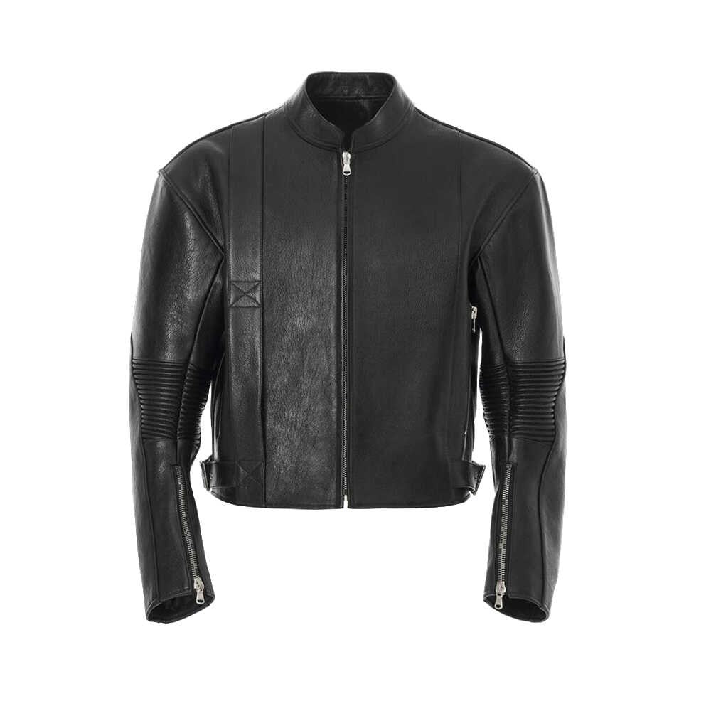 TrendMaybe &quot;Motorcycle&quot; 80s rider leather motorcycle goatskin jacket racing short coat