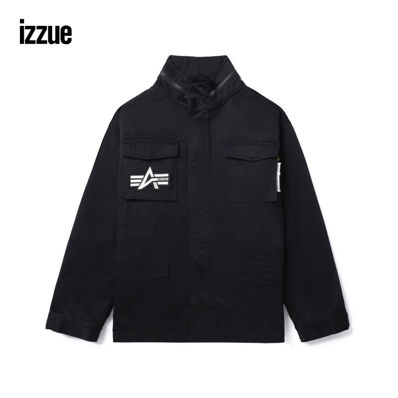 izzue men's loose work jacket 2024 autumn new American military style jacket 7154F4N