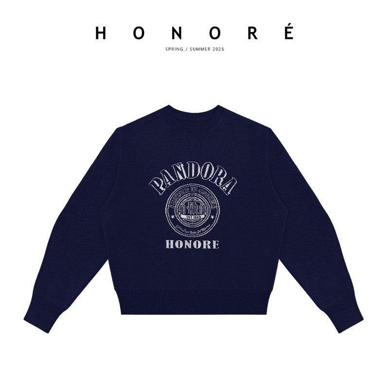 HONORE Gu Yue Original Badge 2.0 Series Upgraded Cashmere Cotton Knitted Sweater