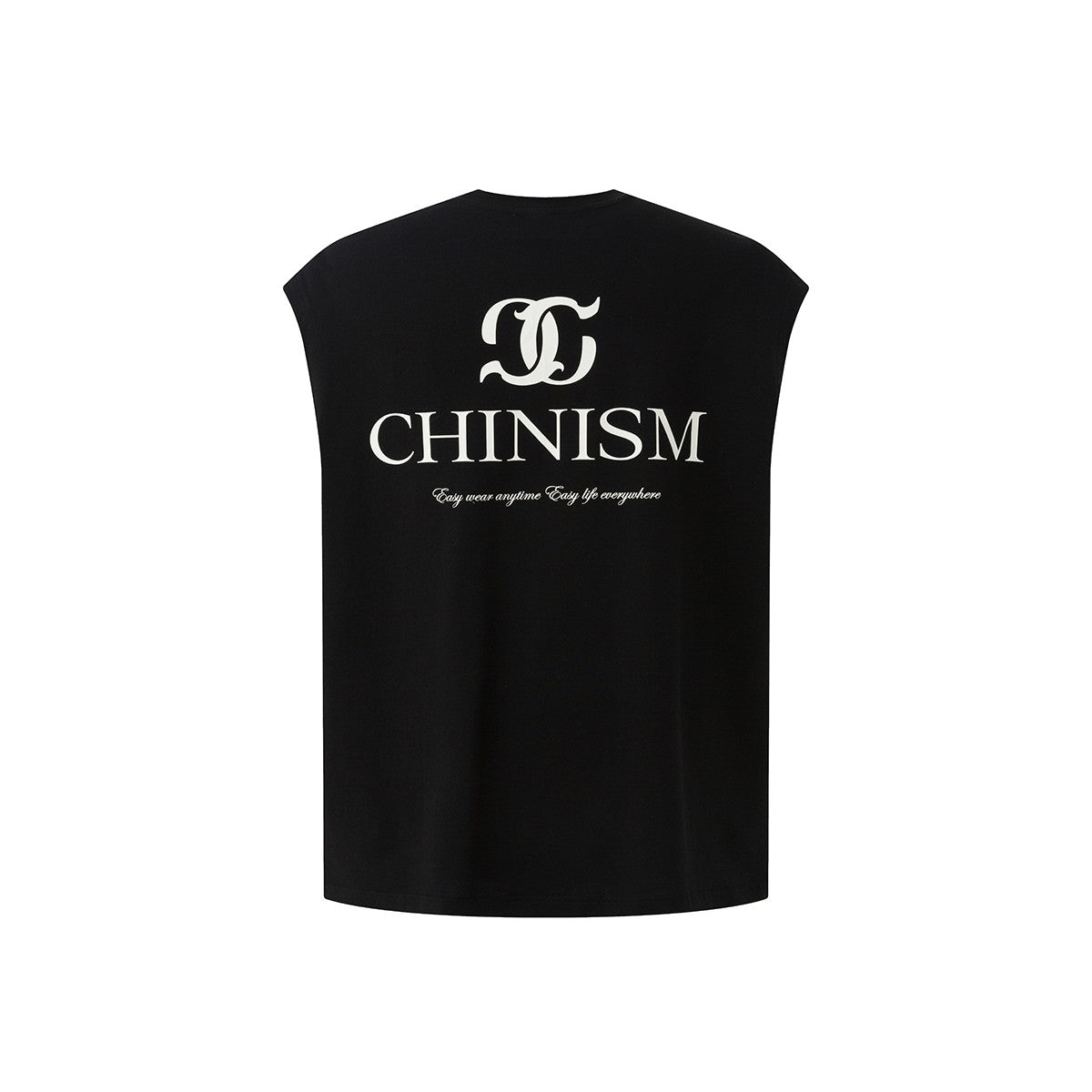 CHINISM Chichen Yulong Double C Left Chest Printed Heavy Cotton Vest Men's Summer New Waistcoat Top