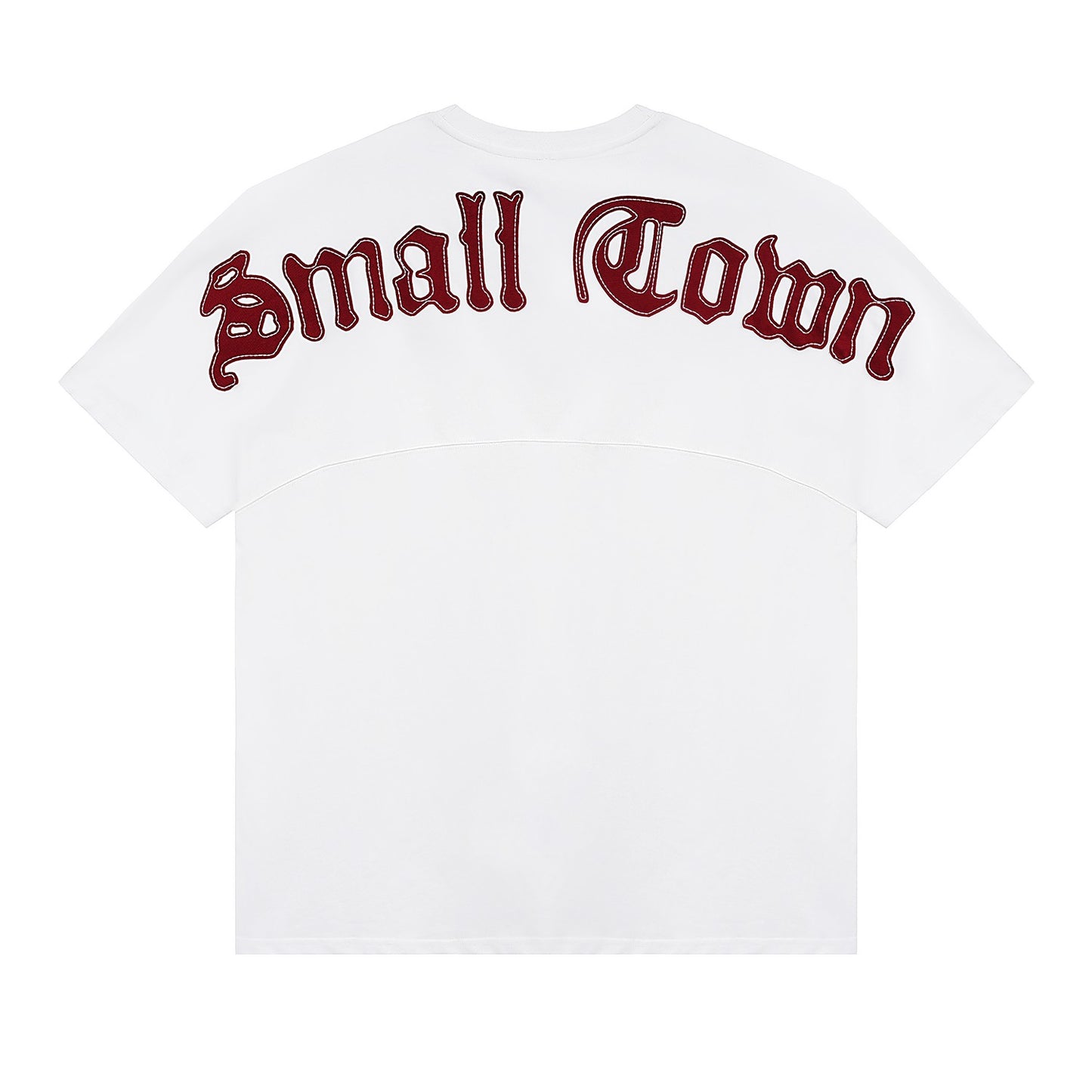 STK SmallTownKid contrast color patch short-sleeved T-shirt embroidery American retro casual street