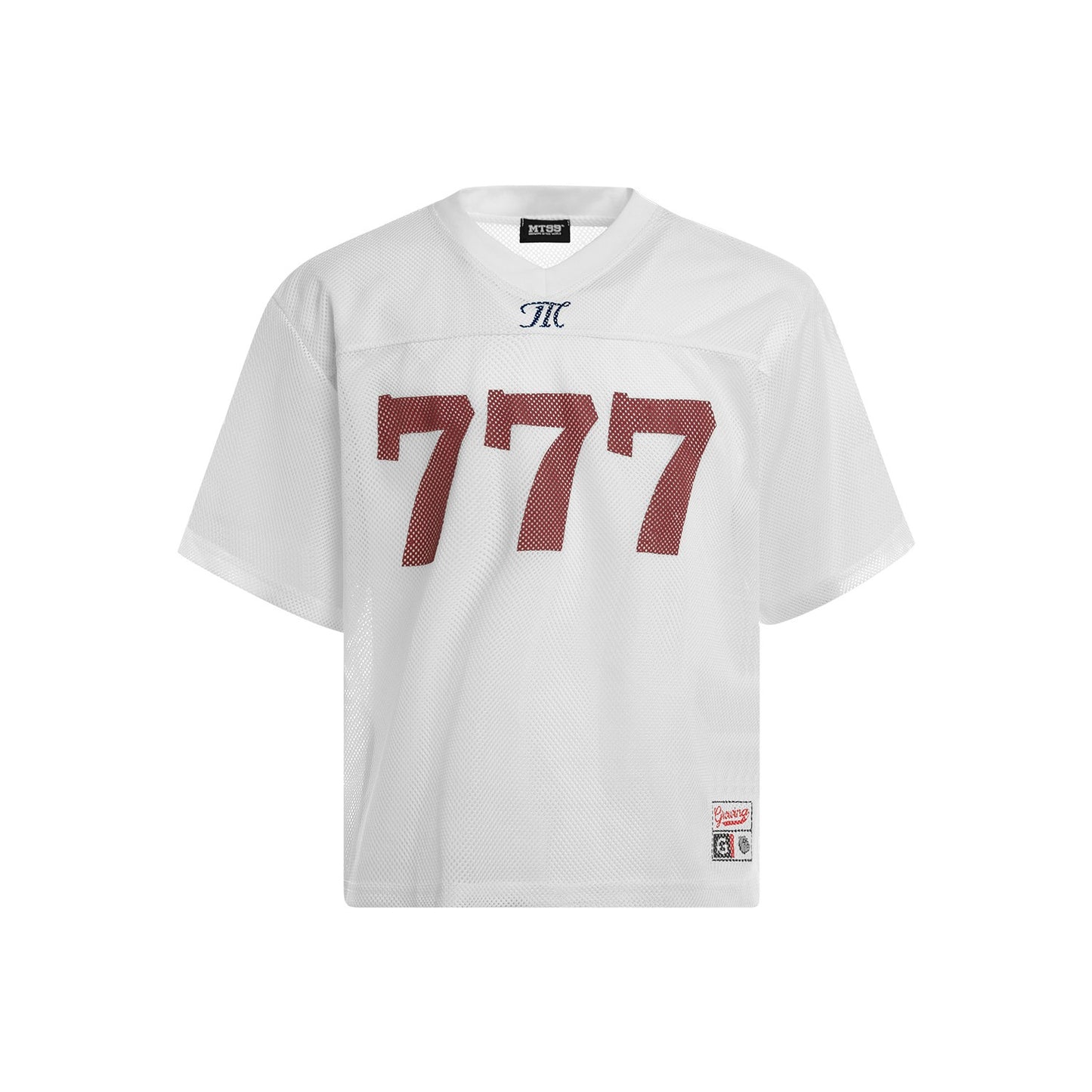 MT99 sports jersey 05 new men's perspective grid printed digital T-shirt V-neck short-sleeved outer wear American top