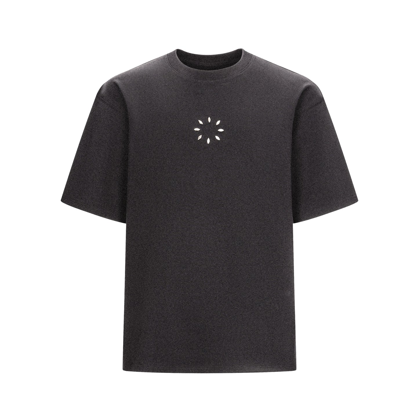 TIWILLTANG Qishilu &quot;Lingjin Shape&quot; shuttle rivet array T-shirt round neck short sleeve men