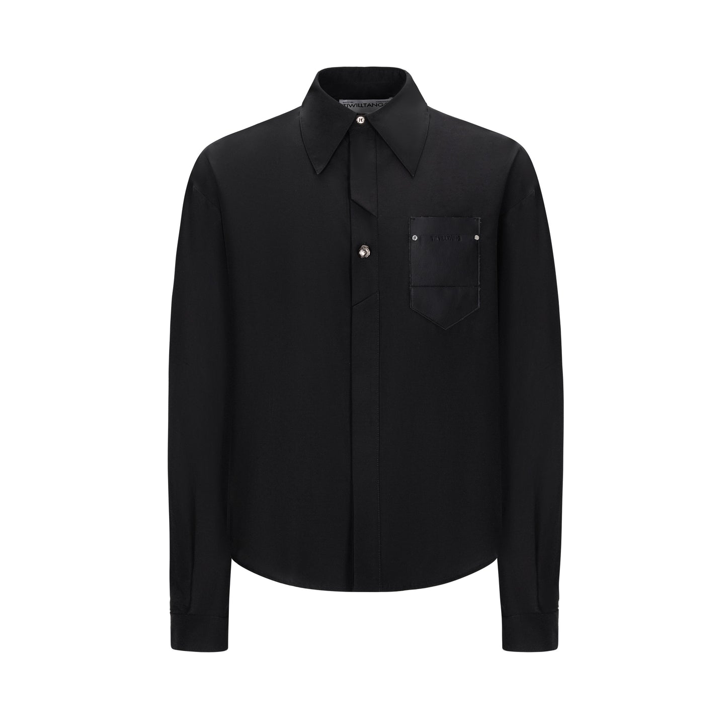 TIWILLTANG Qishilu &quot;Dusk&quot; structured leather pocket shirt summer contrast color shirt