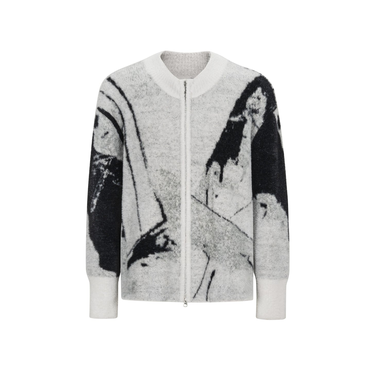 TIWILLTANG Qishilu &quot;Thorns and Filth&quot; high value lazy imitation mink jacquard knitted sweater cardigan