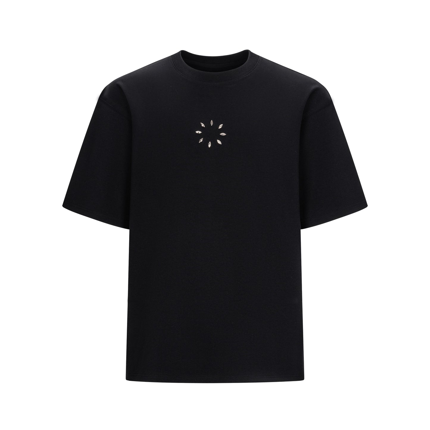 TIWILLTANG Qishilu &quot;Lingjin Shape&quot; shuttle rivet array T-shirt round neck short sleeve men