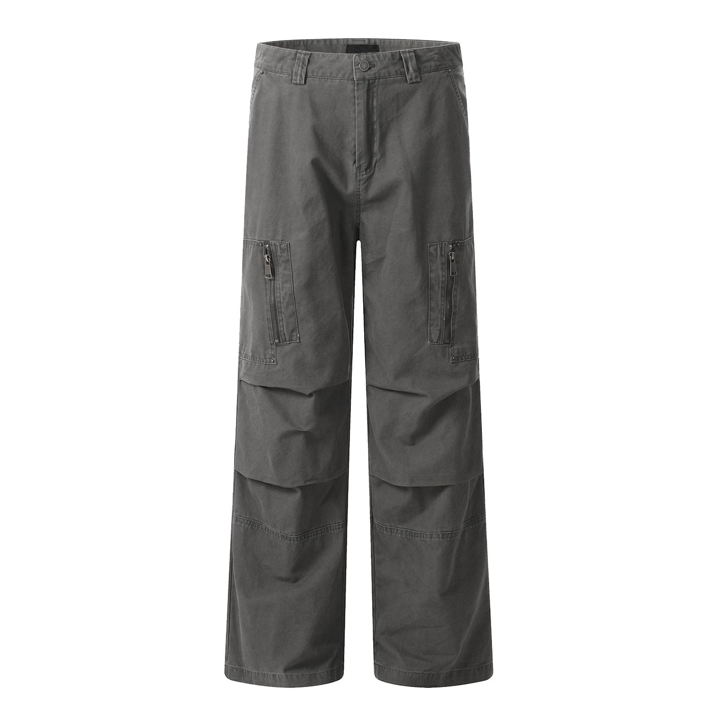 MT99 retro American oversize straight casual pants paratrooper zipper workwear wide-leg functional wind long pants men